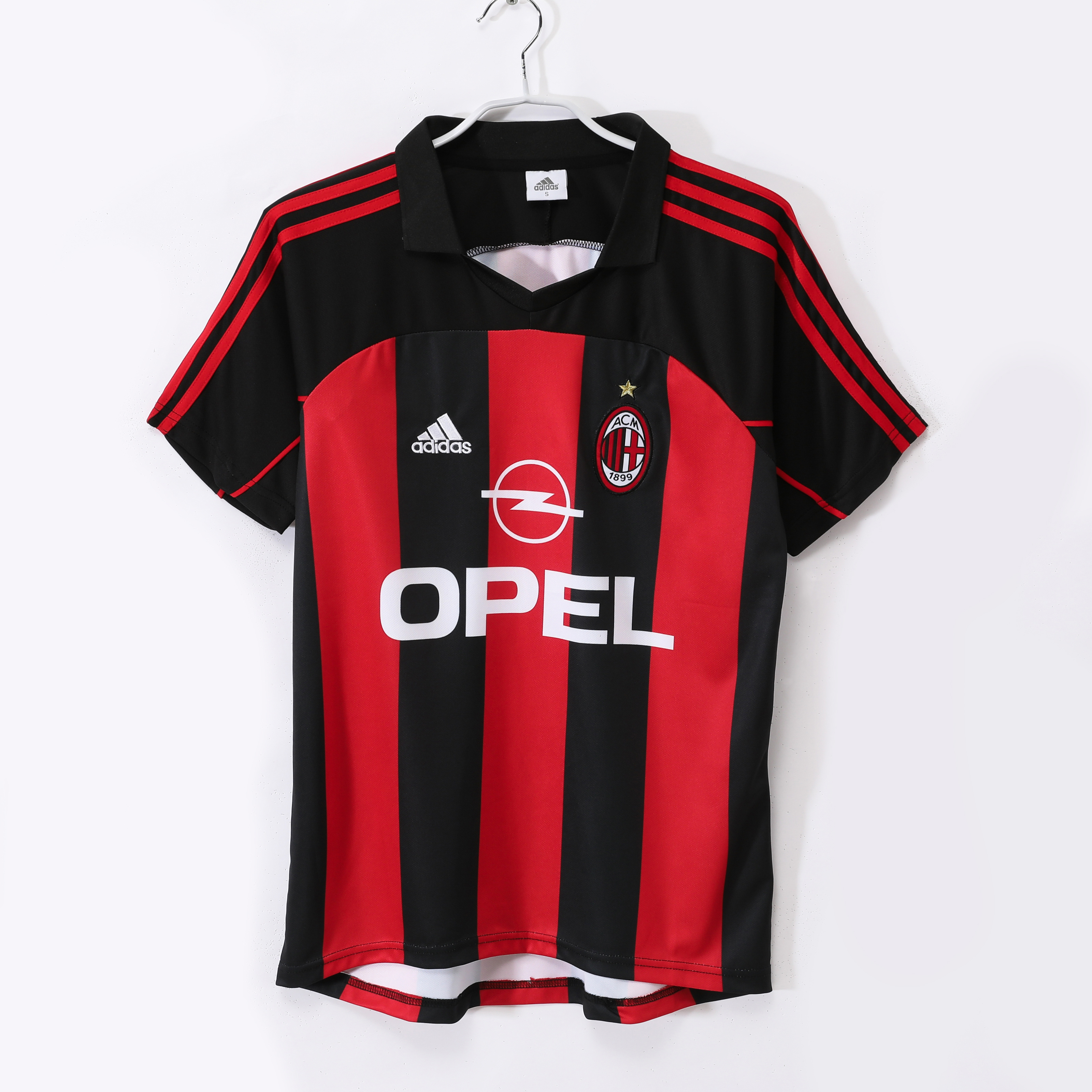 Camiseta de fútbol AC Milan 2000/02 LOCAL MANGA CORTA VERSION FAN
